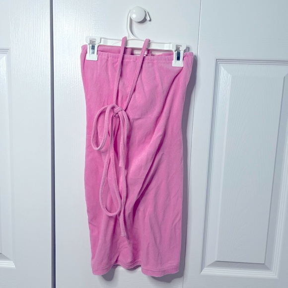 FASHION NOVA TERRY CLOTH PINK MINI DRESS - Picture 4 of 5